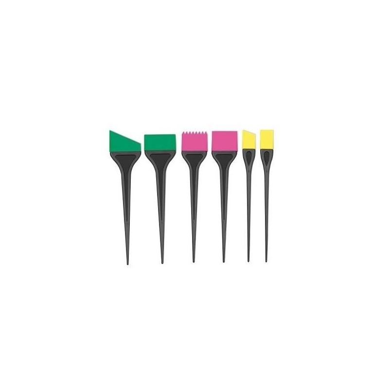 TROUSSE DE 6 PINCEAUX SILICONES COULEURS